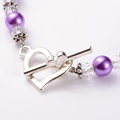 Милые матовое стекло вышитый бисером BJEW-JB01838