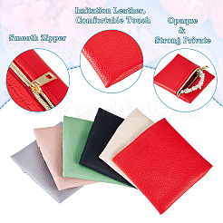 6 sac à fermeture éclair pour le rangement des bijoux en similicuir&nbsp;ABAG-TA0001-66A