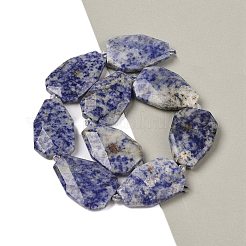 Натуральное синее пятно нитки из бисера яшмы G-P548-B10-01