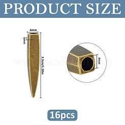 16 embout de cordon en alliage de zinc&nbsp;FIND-FH0018-03AB