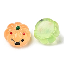 Хэллоуин светящееся украшение из тыквы из смолы RESI-G070-02I