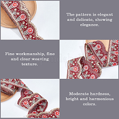 7.5 Yard Vintage-Jacquard-Polyester-Spitzenband&nbsp;SRIB-CY0001-42A