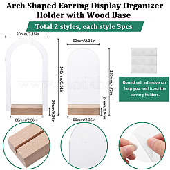1 комплект прозрачных акриловых подставок для одной пары сережек EDIS-SC0001-04