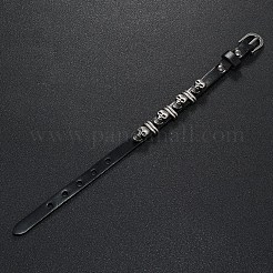 Браслет с заклепками из сплава черепа&nbsp;LS-BJEW-C037-03A