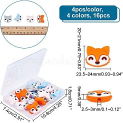 16 шт. 4 стильных экологически чистых силиконовых бусины для пищевых продуктов SIL-CA0001-22