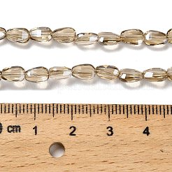 Abalorios de vidrio electroplate hebras&nbsp;EGLA-P064-01B-PL03