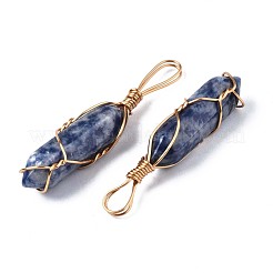 Grandi pendenti con diaspro macchia blu naturale&nbsp;G-T122-70B