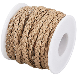 10 м плоские плетеные шнуры из искусственной кожи LC-CL0001-04C