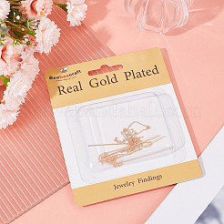 8 шт. 2 стильных латунных цепочки для сережек-гвоздиков KK-BBC0009-80