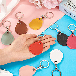 8шт 8 цвета подвески из искусственной кожи и сплава&nbsp;KEYC-TA0001-31