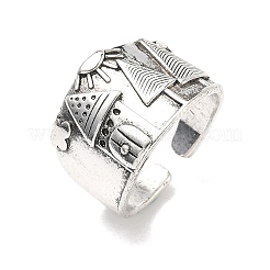 Открытые кольца манжеты из сплава&nbsp;RJEW-C157-03AS