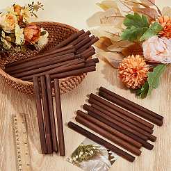 50 шт. вощеные круглые деревянные палочки&nbsp;WOOD-OC0004-26