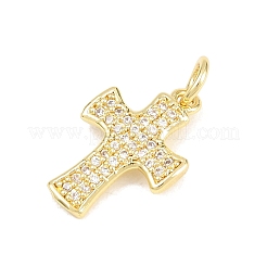 Colgante micropavé cubic zirconia de latón&nbsp;KK-F938-24B-G