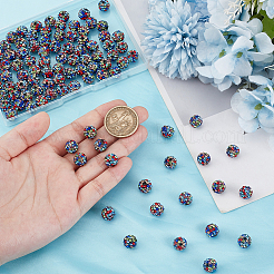 100 шт. бусины из полимерной глины со стразами&nbsp;RB-PH0001-38B