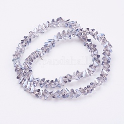 Стеклянные бусины с гальваническим покрытием  EGLA-J146-6mm-PL03