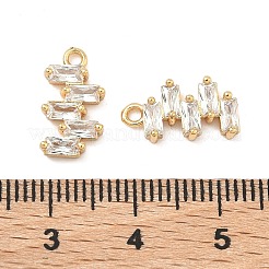 Латунные подвески в форме прямоугольника с зигзагообразным узором&nbsp;KK-A286-08G