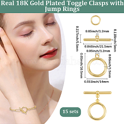 15 комплект латунных застежек-тоглов KK-BBC0021-11