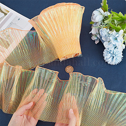 10 Yard plissiertes Spitzenbesatzband aus Polyester in Meerjungfrauenfarbe&nbsp;DIY-WH0419-44B