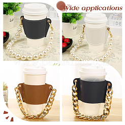 Manchon de tasse réutilisable résistant à la chaleur en cuir pu&nbsp;AJEW-WH0326-39A