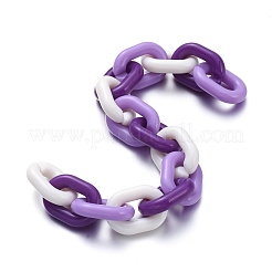 Chaînes de câble acryliques opaques faites à la main&nbsp;AJEW-JB00550-04