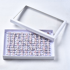 Природного розового кварца кольца G-S242-09-B