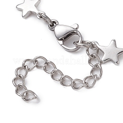 304 Edelstahl Stern Gliederkette Armband Zubehör für Frauen&nbsp;X1-AJEW-TA00028