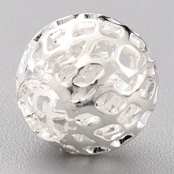 Долговечные полые латунные бусины с покрытием&nbsp;KK-O133-002C-S