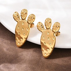 Серьги-гвоздики в форме моркови из нержавеющей стали 304&nbsp;EJEW-I320-13G