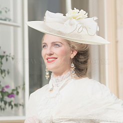 Fascinator-Basis aus Leinenimitat&nbsp;AJEW-WH0314-493