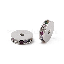 Стойки обшивки латунь микро проложить кубического циркония бусы&nbsp;KK-F879-16P