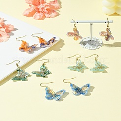 Серьги-бабочки из нержавеющей стали 304 EJEW-FS00034