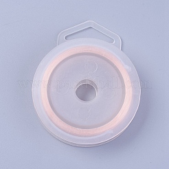 ジュエリー製作用丸銅線  桃パフ  0.3mm  約100m /ロール&nbsp;TWIR-WH0001-0.3mm-05