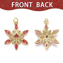 6шт 3 стильные латунные подвески с кубическим цирконием&nbsp;ZIRC-SZ0001-80G