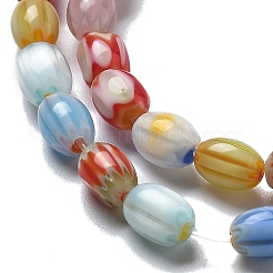 Ручной работы millefiori стеклянные бусины нитки LAMP-F035-02