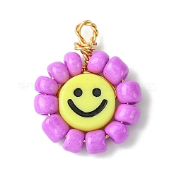 Подвески из акрилового стекла с бусинами&nbsp;PALLOY-MZ00294-03