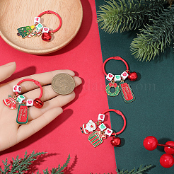 4 шт. 4 стильных рождественских брелока из акрила и сплава&nbsp;HJEW-SC0002-77
