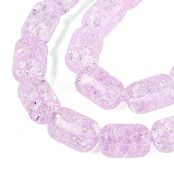 Transparentes craquements perles de verre brins&nbsp;GLAA-NH0001-04-A03