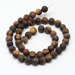 Природных тигровый глаз бисер нитей G-D688-6mm