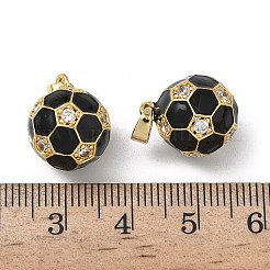 Подвески из спортивной латуни с микропаве из прозрачных кубических цирконий&nbsp;KK-F924-05G