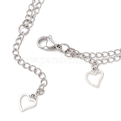 Браслеты шарма сплава сердца BJEW-JB12038