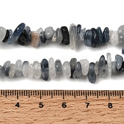 Brins de perles de quartz rutilé bleu natura&nbsp;GG-CBAC13F-B02-01