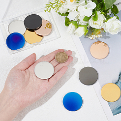 10 шт. 5 цвета 304 нержавеющая сталь штамповка пустые бирки кабошоны&nbsp;STAS-PH0006-89