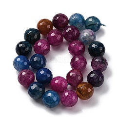 Brins de perles d'agate veines de dragon naturelles (teintes et chauffées)&nbsp;G-K390-A11-01