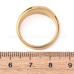 Кольца для пальцев из нержавеющей стали 304 с широким ободком&nbsp;RJEW-F201-03G-01