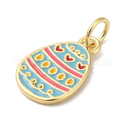 Подвески из латуни с покрытием из эмали KK-B092-21G-01