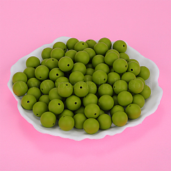 Круглые силиконовые фокусные бусины SI-JX0046A-23