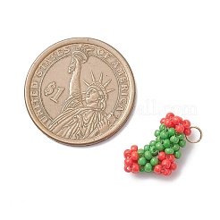 Рождественские подвески для рождественских носков из стеклянных бусинок ручной работы PALLOY-MZ01069-01