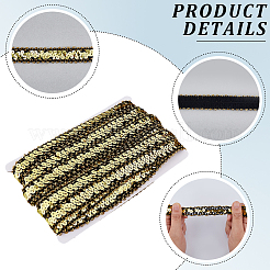 20 ярд блестящих полиэстеровых эластичных бусин с пайетками&nbsp;OCOR-CY0003-22B