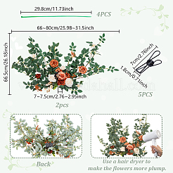 1 Set künstliche Blumen und Blätter aus Kunststoff&nbsp;AJEW-GA0009-94