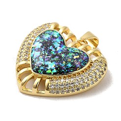 Покрытие стойки латунь микропаве фианиты с подвесками из синтетического опала&nbsp;KK-D088-08G